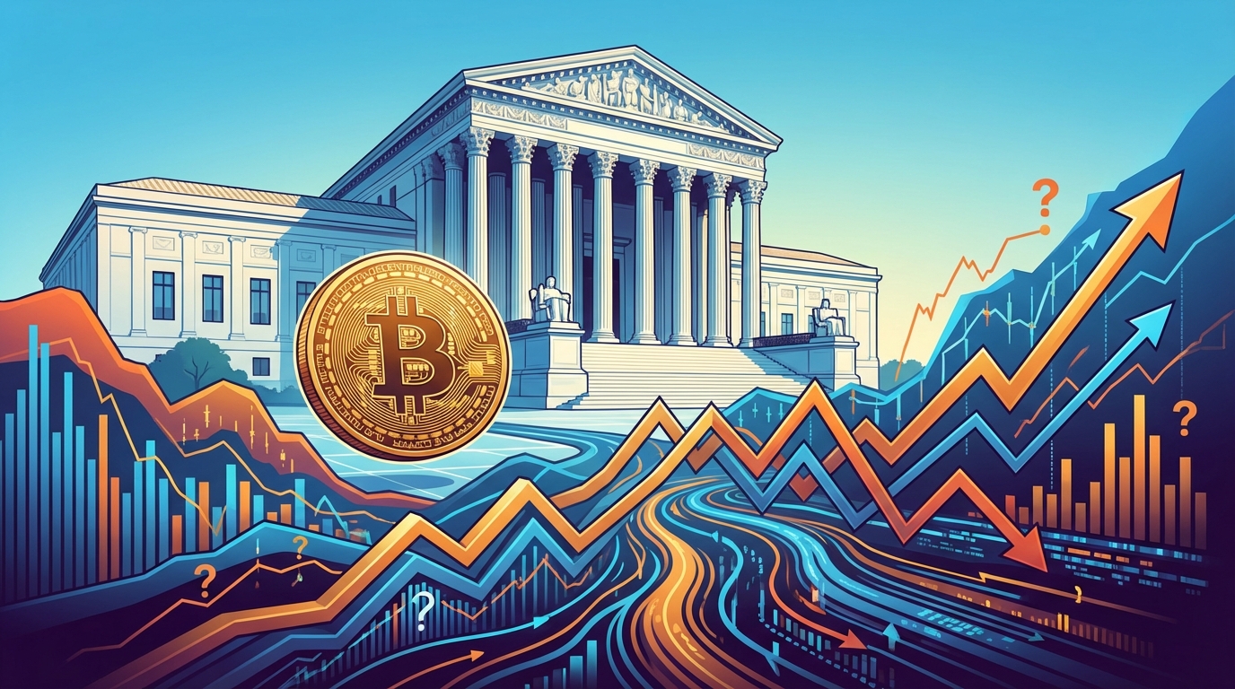 Bitcoin กับฉากหลังศาลสูงสหรัฐฯ และกราฟเศรษฐกิจ แสดงถึงความไม่แน่นอน