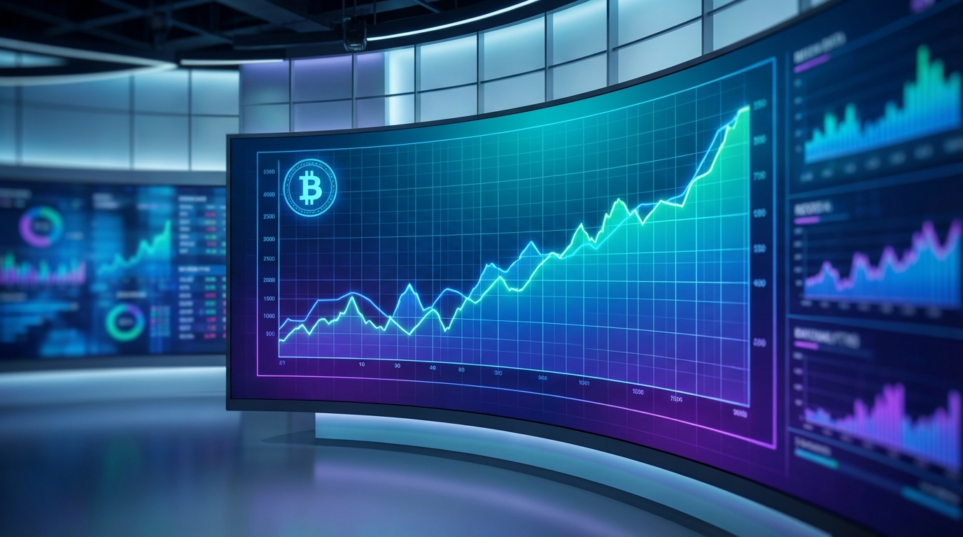 กราฟราคา Bitcoin แสดงแนวโน้มที่มั่นคง สะท้อนความผันผวนที่ลดลงและความเชื่อมั่นของนักลงทุน