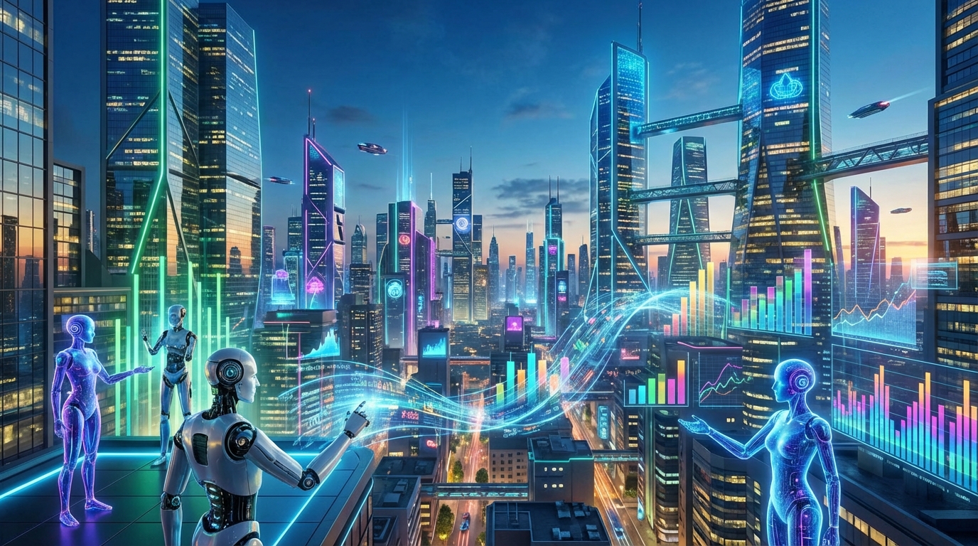 ภาพแสดงแนวคิด AI Agent Doom ที่มีผลกระทบต่อตลาดหุ้นและเศรษฐกิจ