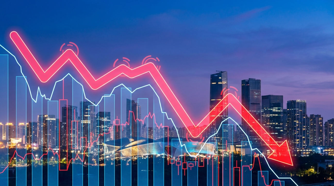 กราฟราคา Bitcoin แสดงผลขาดทุน