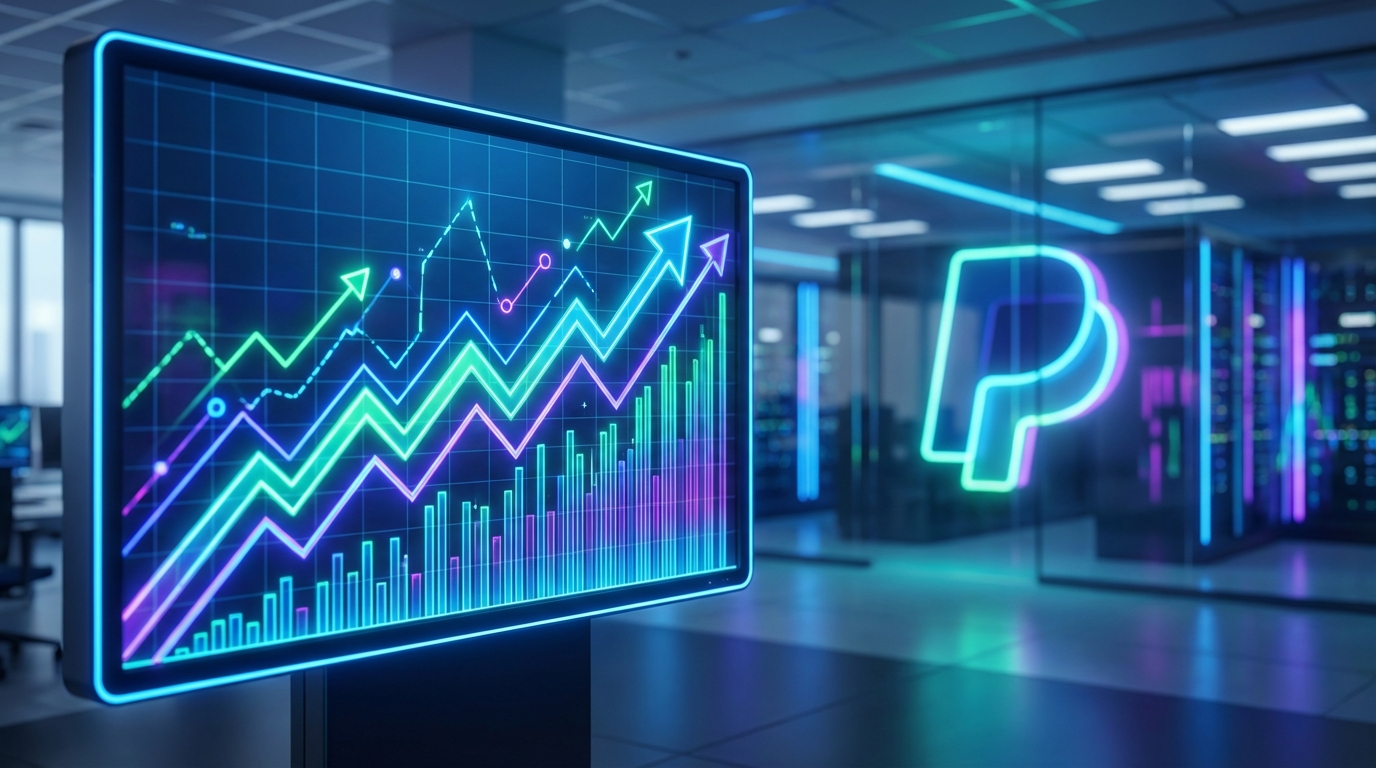 กราฟหุ้น PayPal พุ่งขึ้น หลังมีข่าวลือ Stripe สนใจซื้อกิจการ