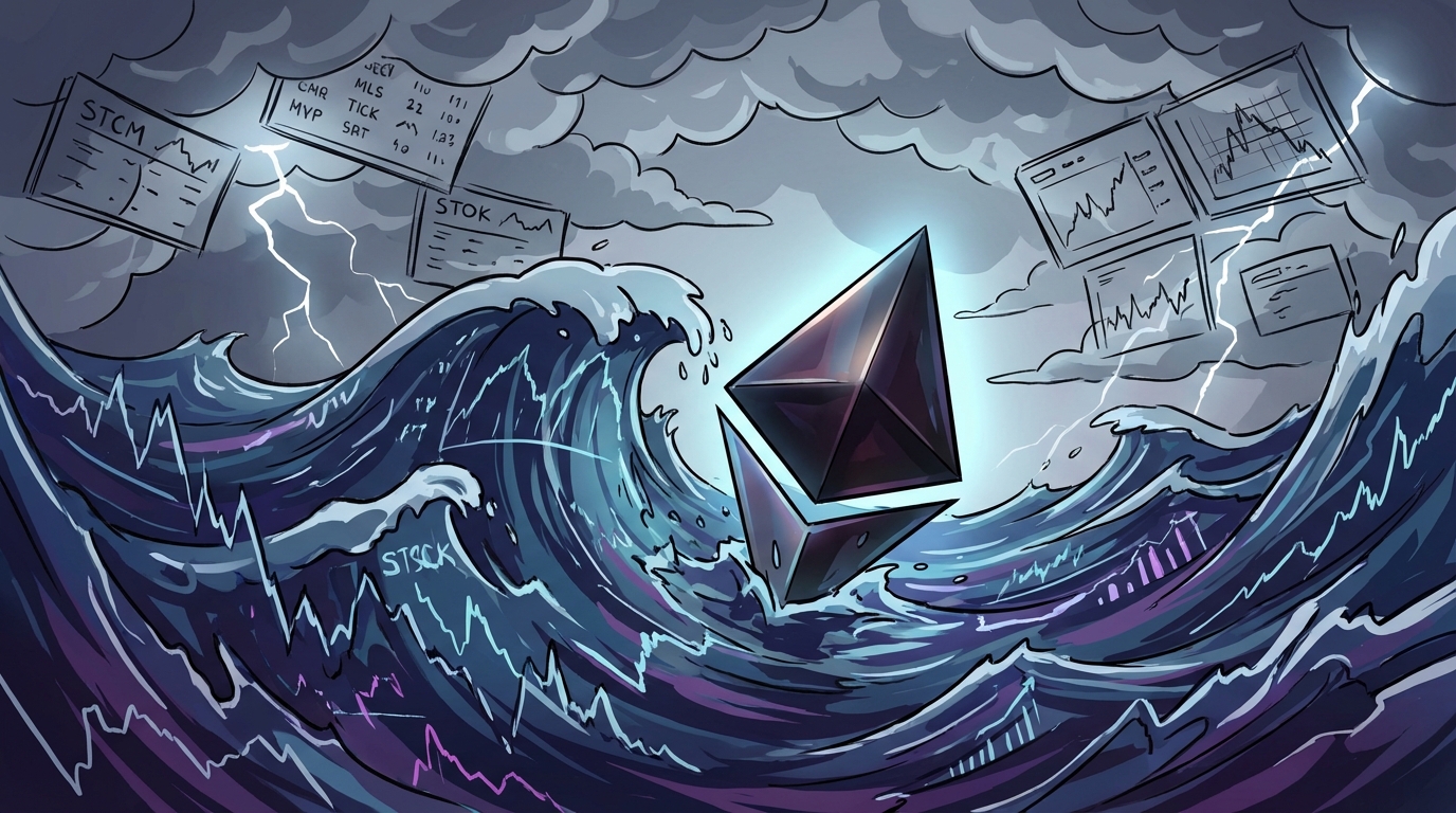 ภาพราคา Ether ร่วง ท่ามกลางตลาดการเงินที่ผันผวน