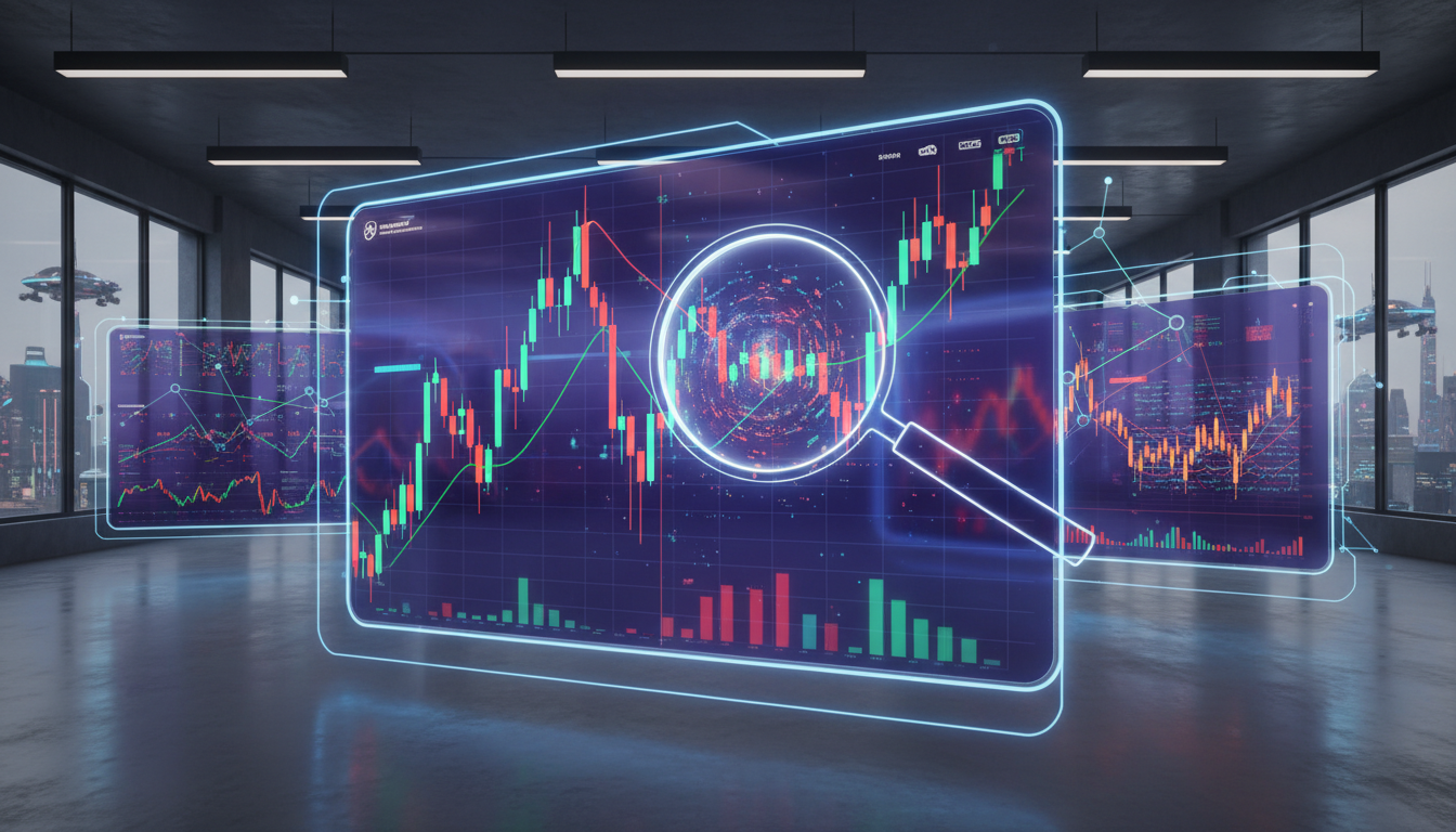 กราฟราคาคริปโต พร้อมแว่นขยายส่องหาความผิดปกติในการเทรด Insider