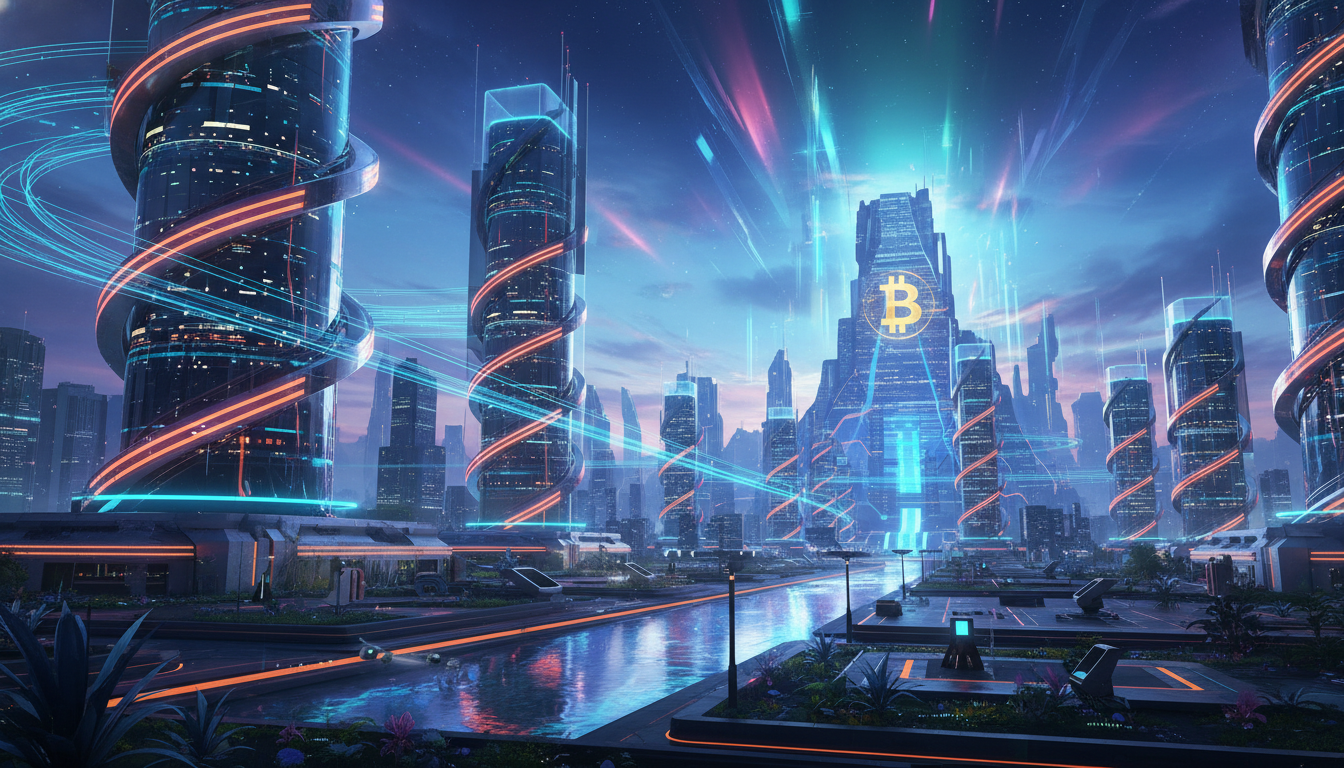 AI Data Center ของ MARA พร้อมโลโก้ Bitcoin