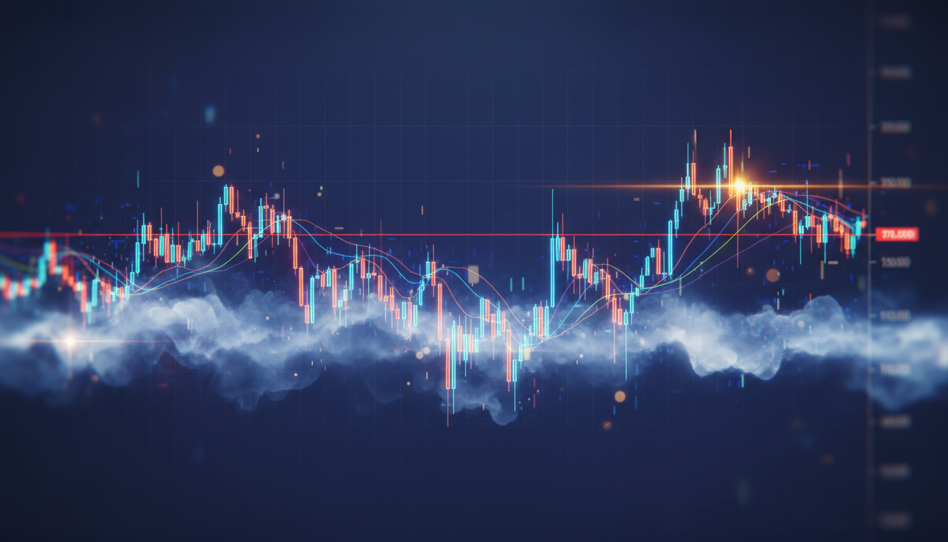 กราฟราคา Bitcoin แสดงแนวต้านที่ 70,000 ดอลลาร์