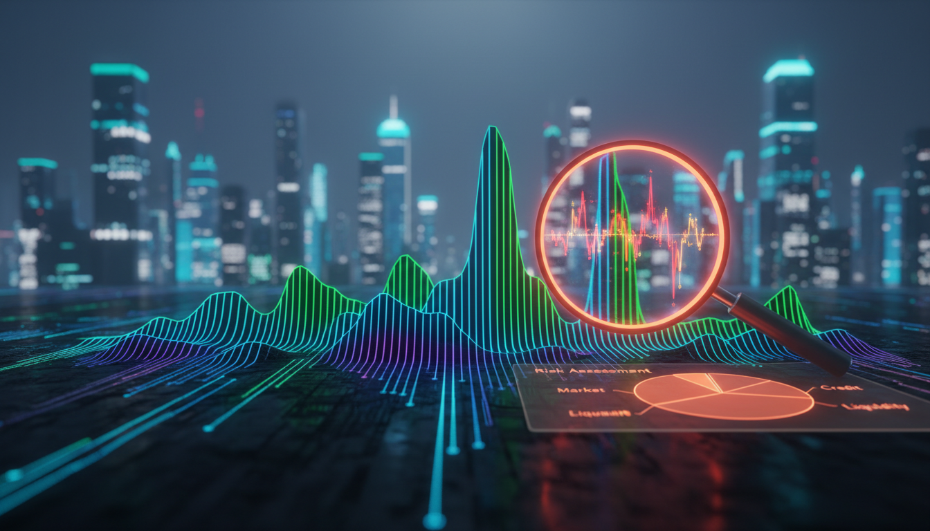 กราฟแสดงผลการดำเนินงาน ETF พร้อมแว่นขยายเน้นการประเมินความเสี่ยง