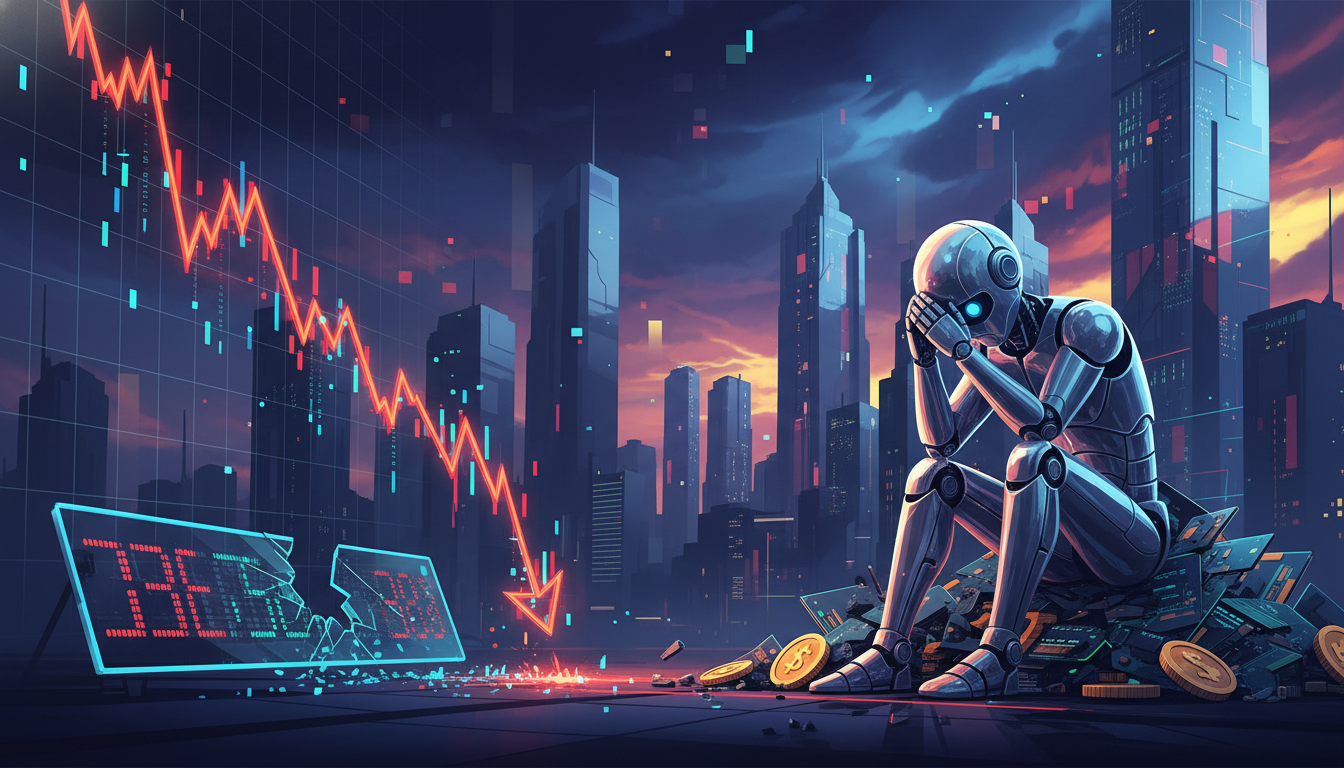 กราฟหุ้น Figure Technology ร่วงลง นักลงทุนหุ่นยนต์เศร้า