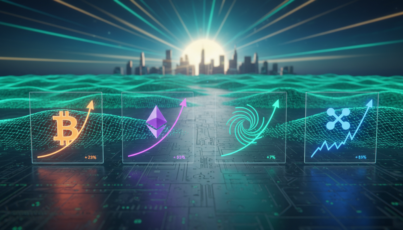 ตลาดคริปโตฟื้นตัว Bitcoin Ethereum Solana XRP ราคาพุ่ง