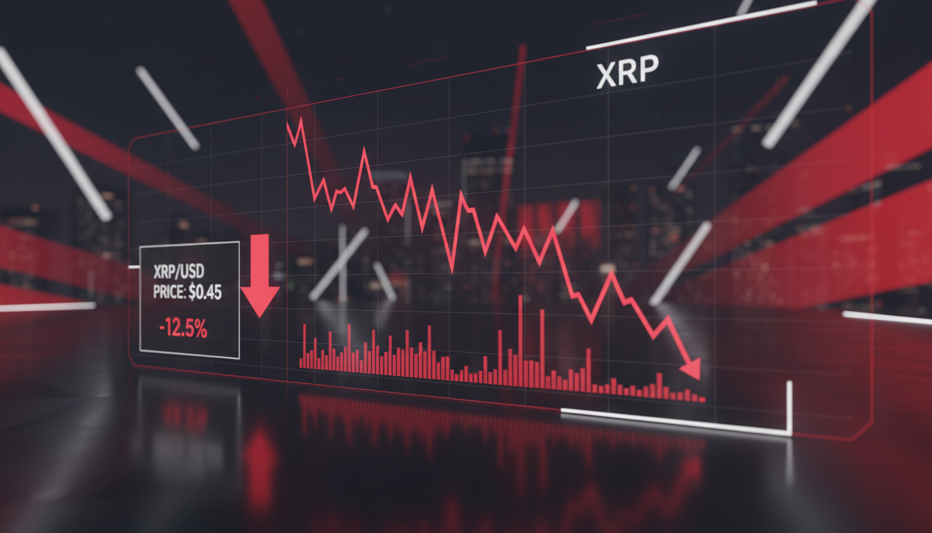 กราฟราคา XRP แสดงแนวโน้มขาลง