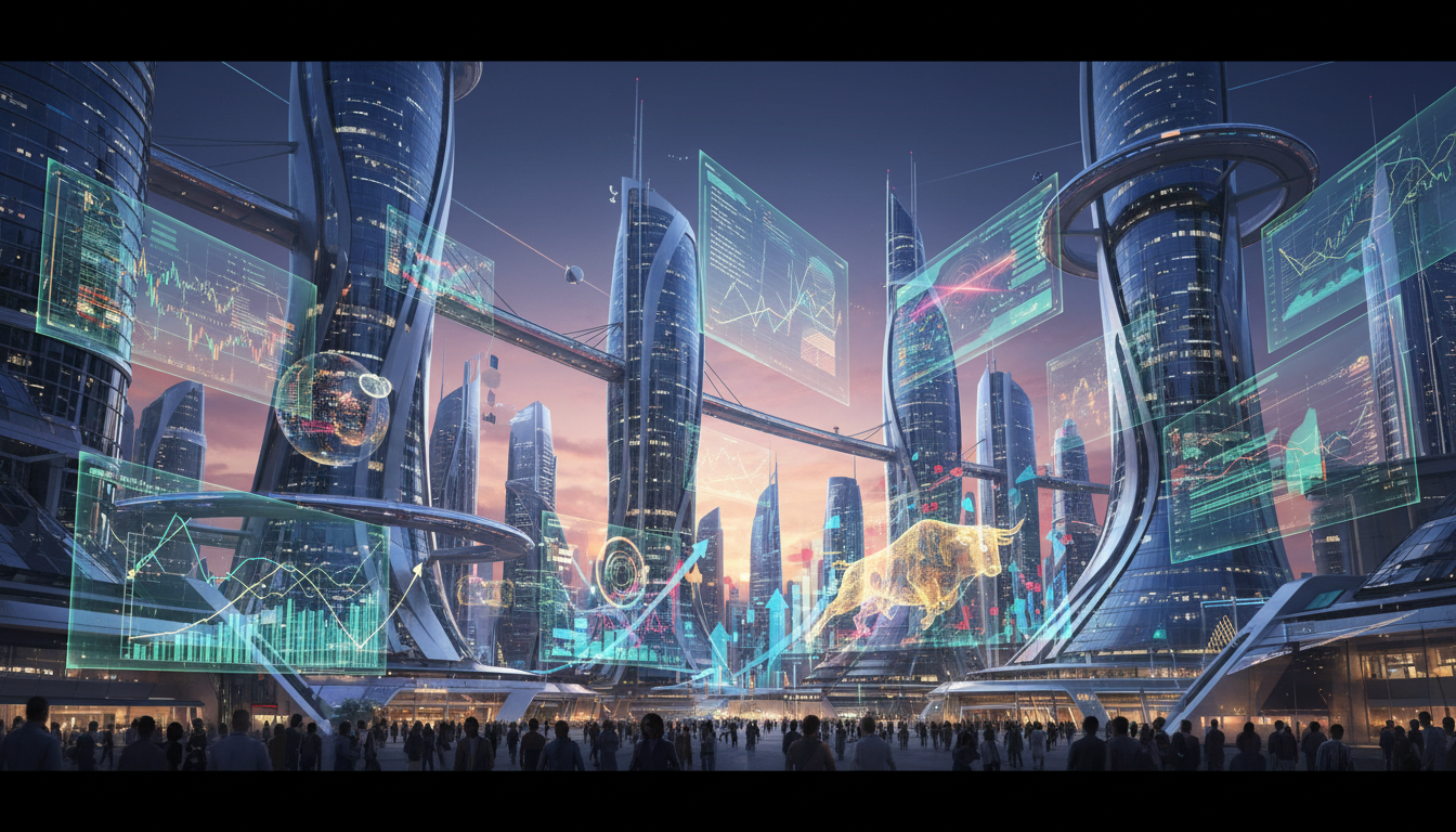 ภาพกราฟิกแสดงตลาดทำนายอนาคต Kalshi และ Polymarket