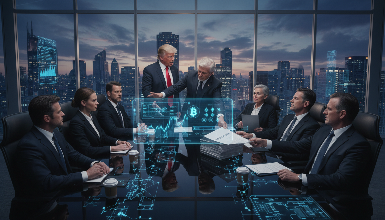 โดนัลด์ ทรัมป์ ปะทะกับผู้บริหารธนาคารเรื่องกฎหมาย Stablecoin