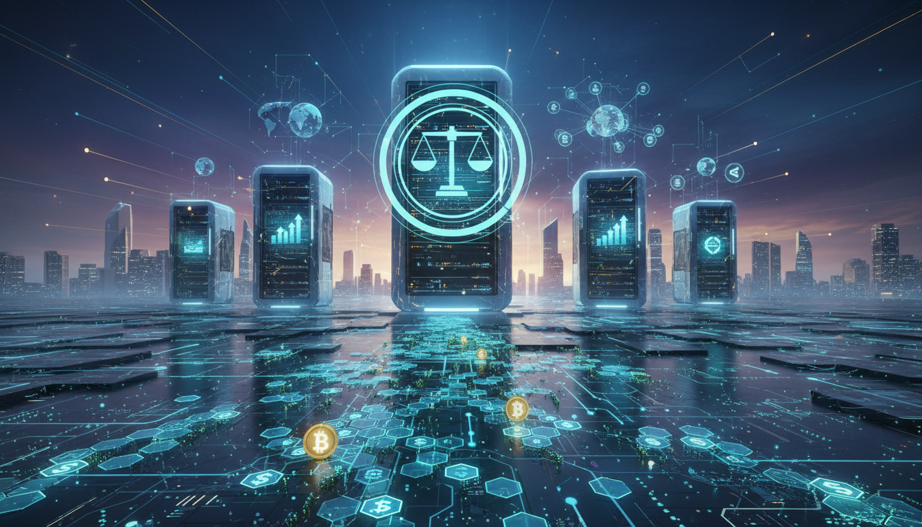 ภาพแสดงเทคโนโลยี Stablecoin และคริปโตเคอร์เรนซี