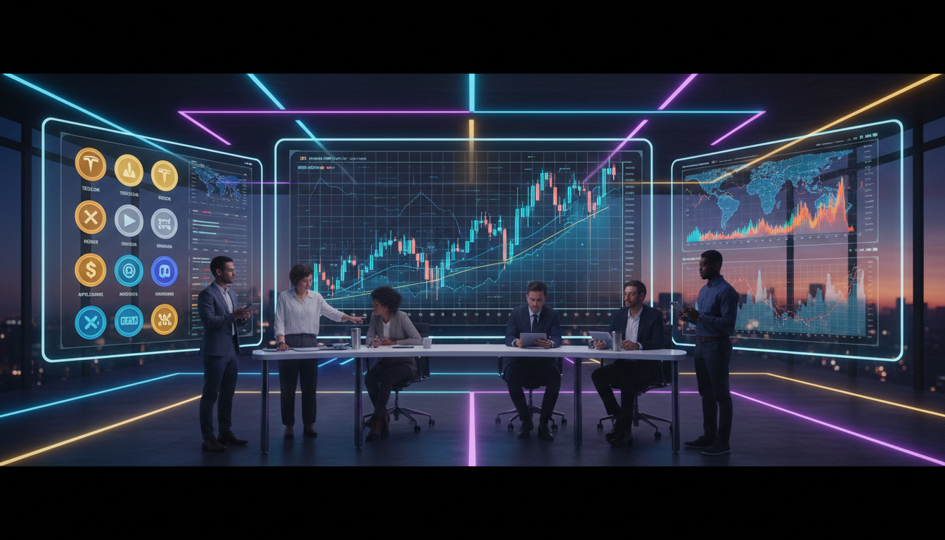 ภาพแสดงแพลตฟอร์มซื้อขายหุ้น Tokenized สำหรับนักลงทุน Bitcoin