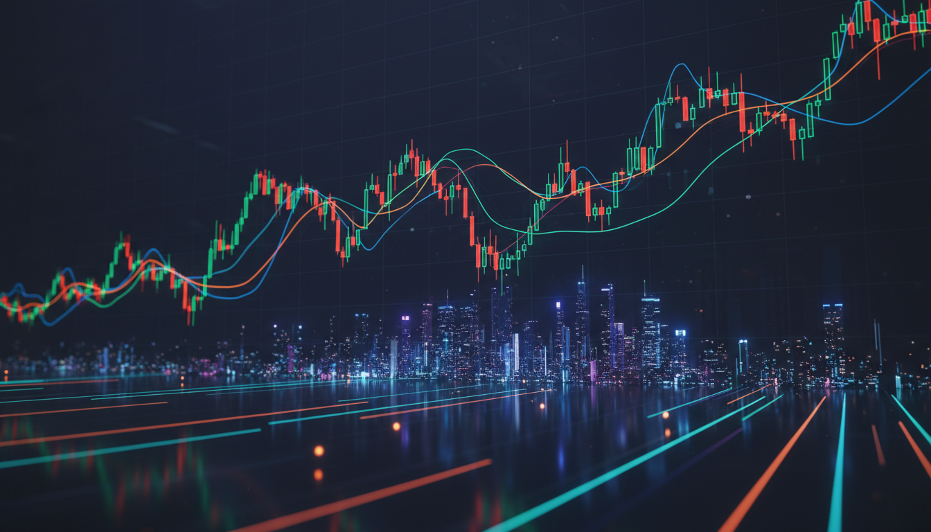 กราฟราคา Bitcoin แสดงความผันผวนของราคา