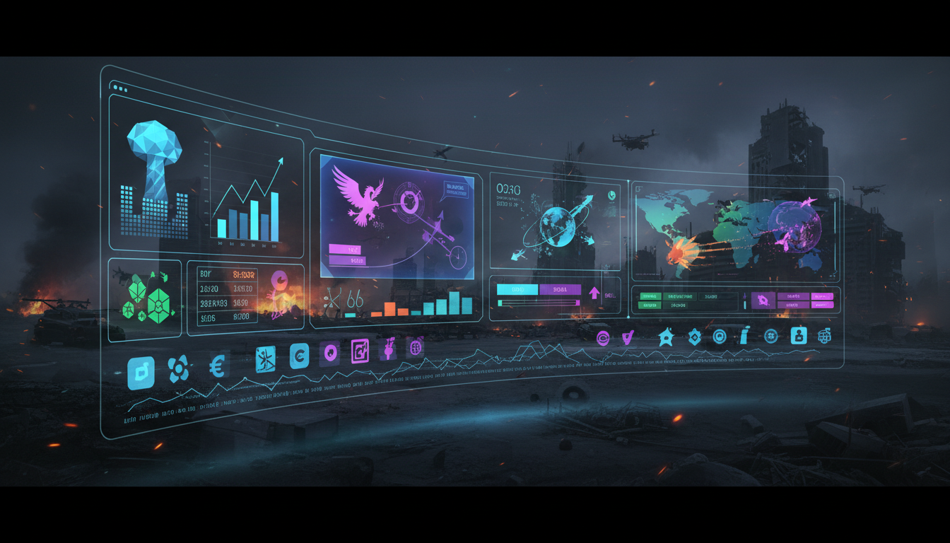 ภาพแสดงอินเทอร์เฟซตลาดทำนายผลสงครามดิจิทัล