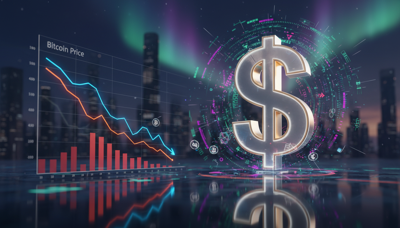 กราฟราคา Bitcoin ร่วงลง ท่ามกลางค่าเงินดอลลาร์สหรัฐฯ แข็งค่า