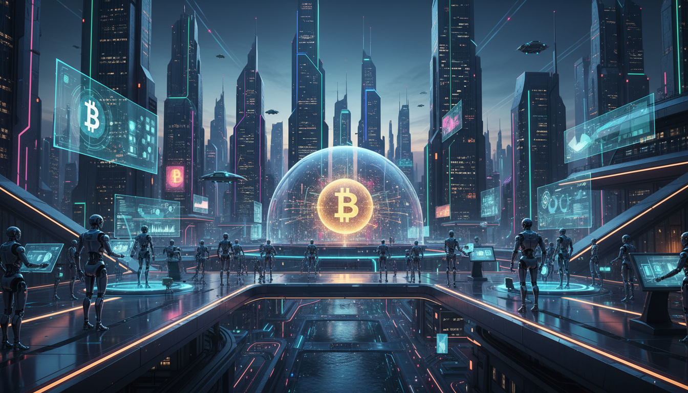 AI โรบอท เทรด Bitcoin ในเมืองอนาคต