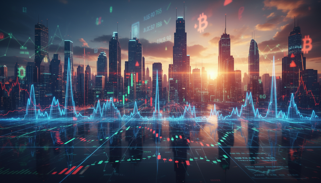กราฟแสดงอัตรา Funding Rates Bitcoin ผันผวน