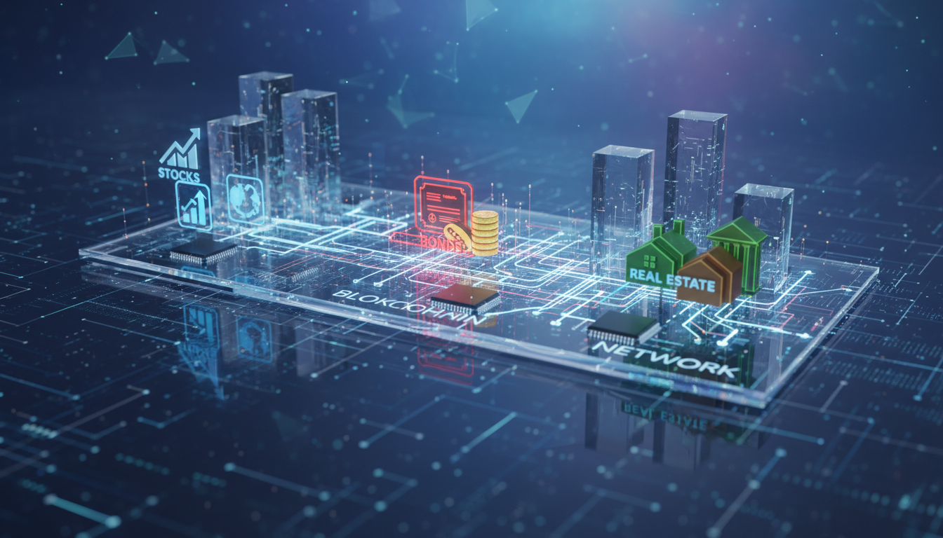 ภาพแสดงสินทรัพย์โทเค็นบนเครือข่ายบล็อกเชน