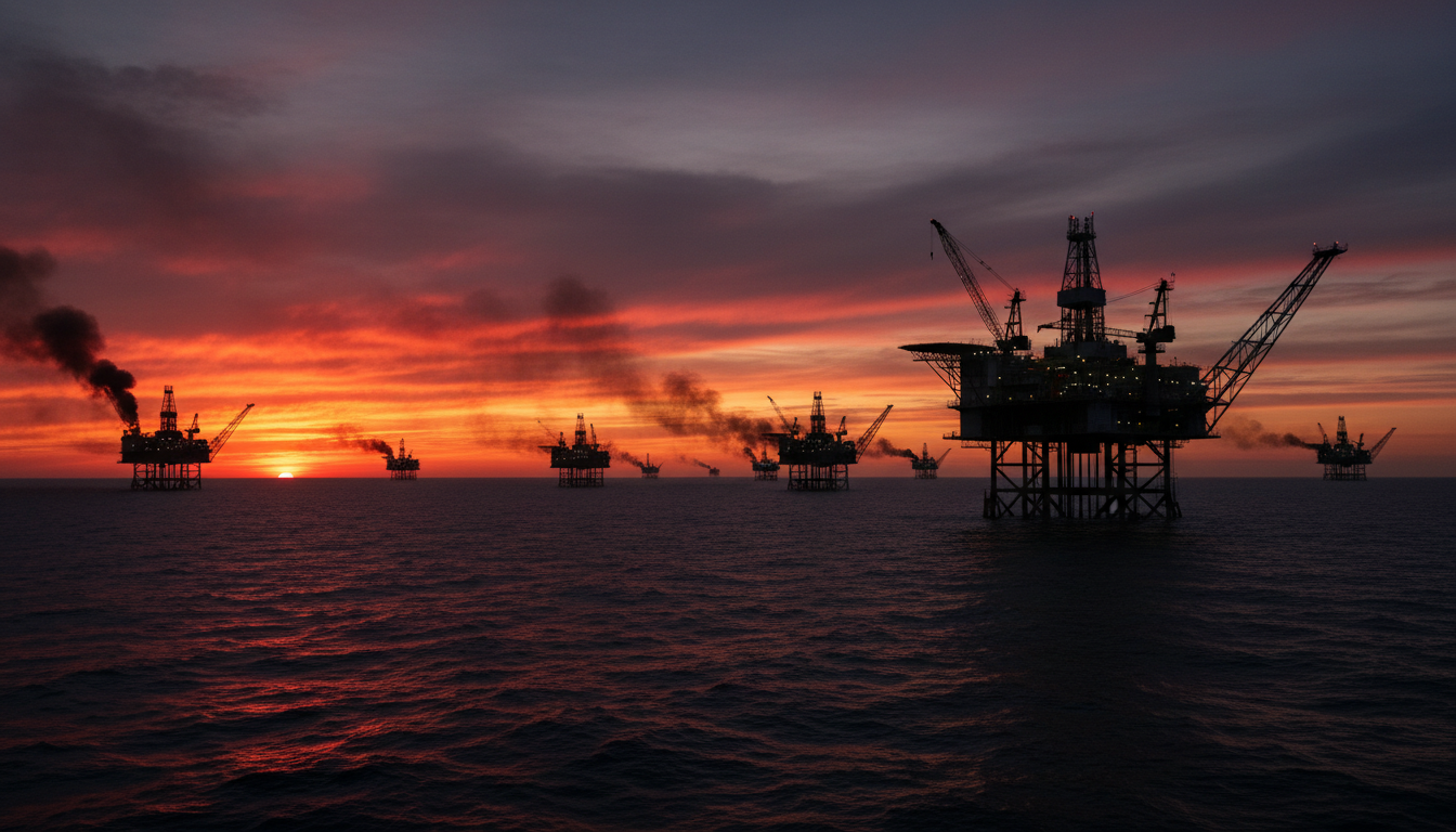 ภาพสถานการณ์ราคาน้ำมันพุ่งสูงขึ้นจากความตึงเครียดในตะวันออกกลาง