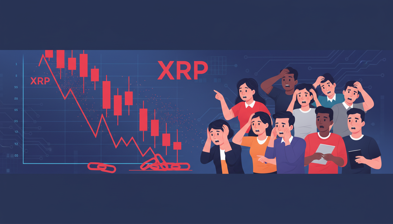 กราฟราคา XRP ร่วงลง นักลงทุนกังวล
