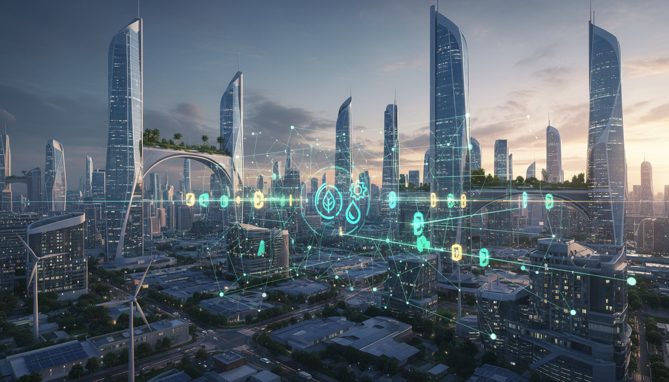 ภาพแสดงการใช้บล็อกเชนในการพัฒนาโครงสร้างพื้นฐาน