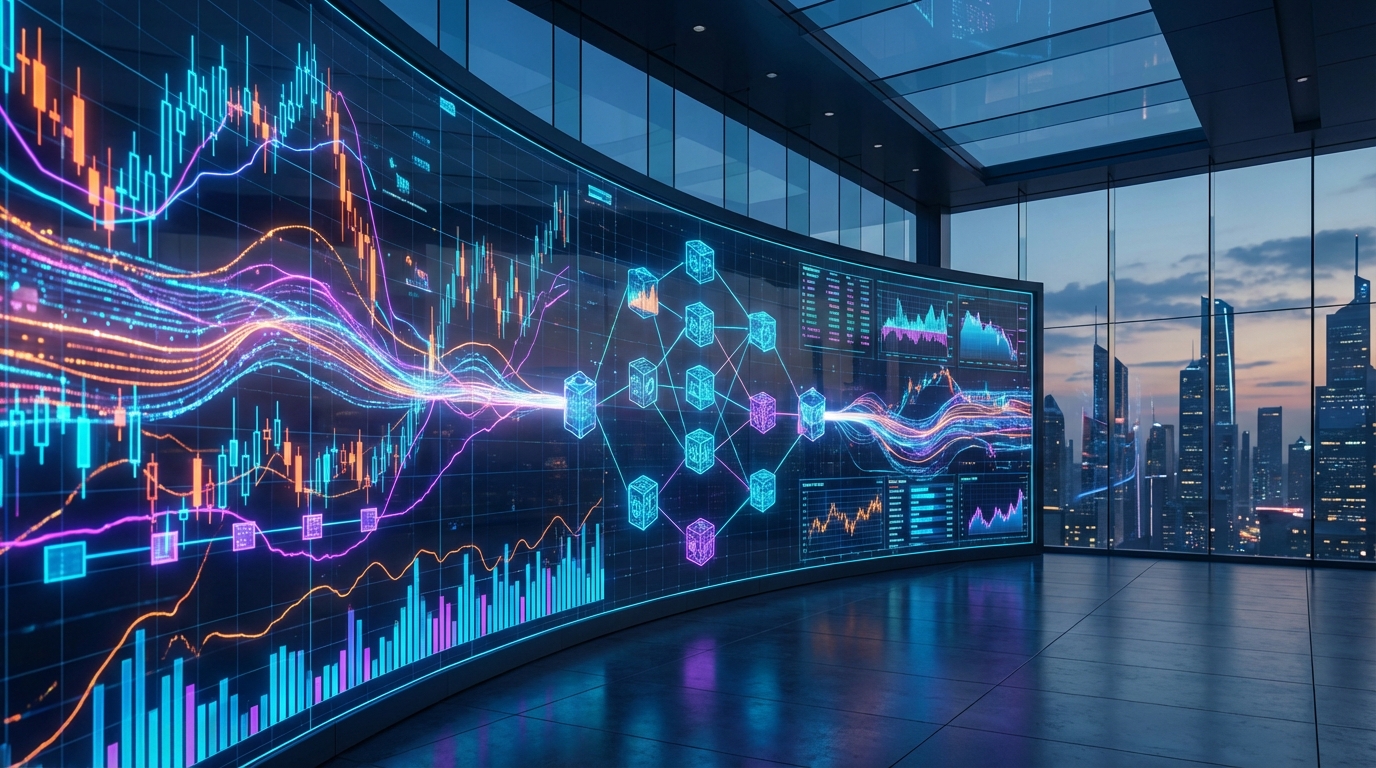 ภาพแสดงการซื้อขายหุ้นโทเค็นคริปโตบนแพลตฟอร์มดิจิทัล