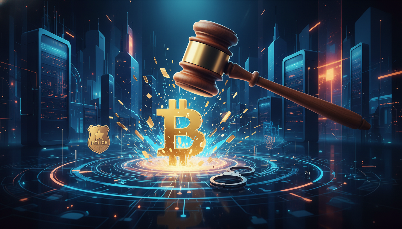 การจับกุมในคดี GainBitcoin: ค้อนทุบสัญลักษณ์ Bitcoin