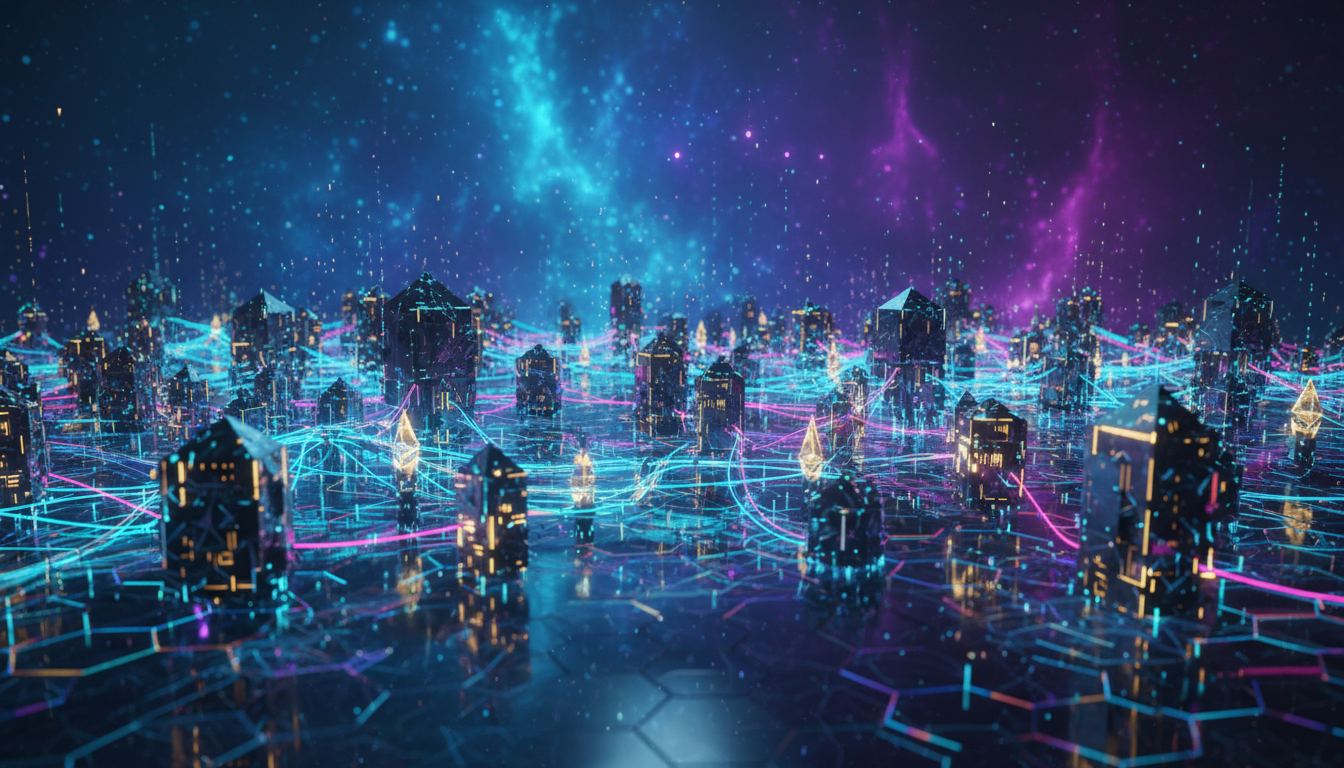 ภาพแสดงเครือข่าย Ethereum ที่เชื่อมต่อกันด้วยเทคโนโลยี DVT-lite