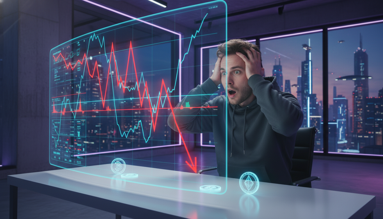 นักลงทุนคริปโตตกใจกับกราฟราคาที่ร่วงลง