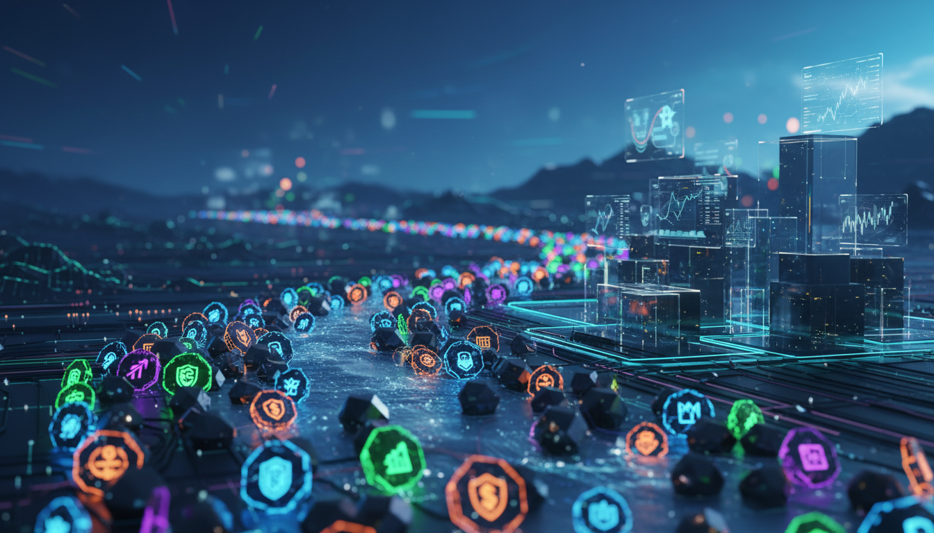 ภาพแสดง Tokenized Securities บนบล็อกเชน