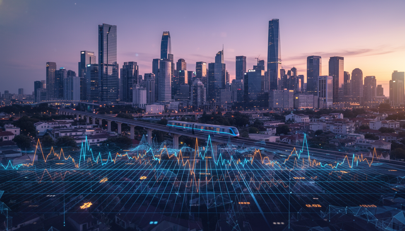 กราฟแสดงความผันผวนของราคา Bitcoin