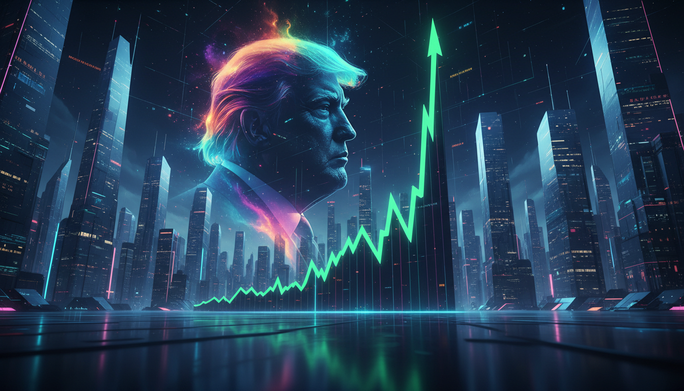 กราฟราคาเหรียญมีมทรัมป์พุ่งสูงขึ้น