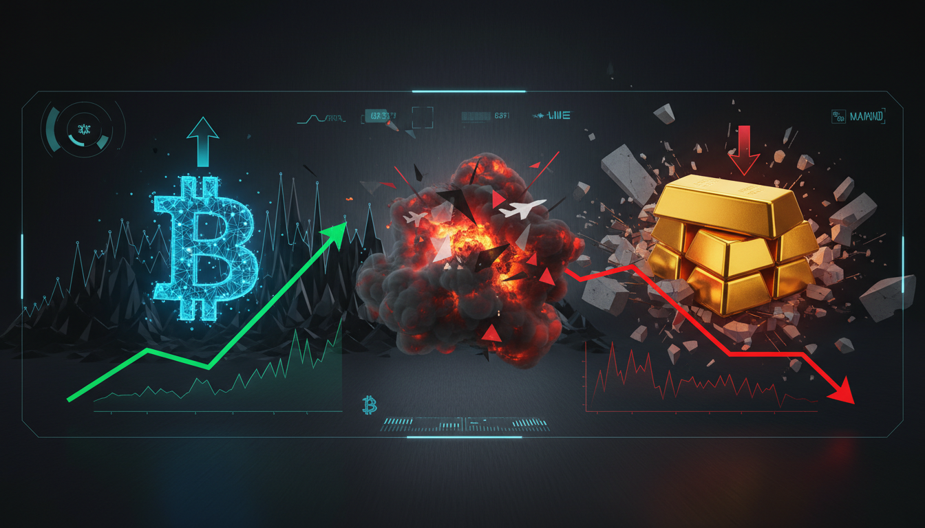 Bitcoin และทองคำ: สินทรัพย์ปลอดภัยที่ตอบสนองต่อสงครามอิหร่านต่างกัน