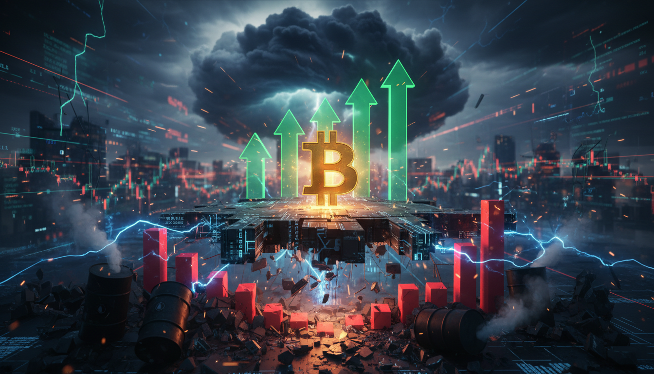 กราฟ Bitcoin ที่ผันผวนท่ามกลางอัตราดอกเบี้ยที่เพิ่มขึ้นและตลาดบอนด์ที่ร่วงลง สะท้อนความกลัวในตลาดการเงิน