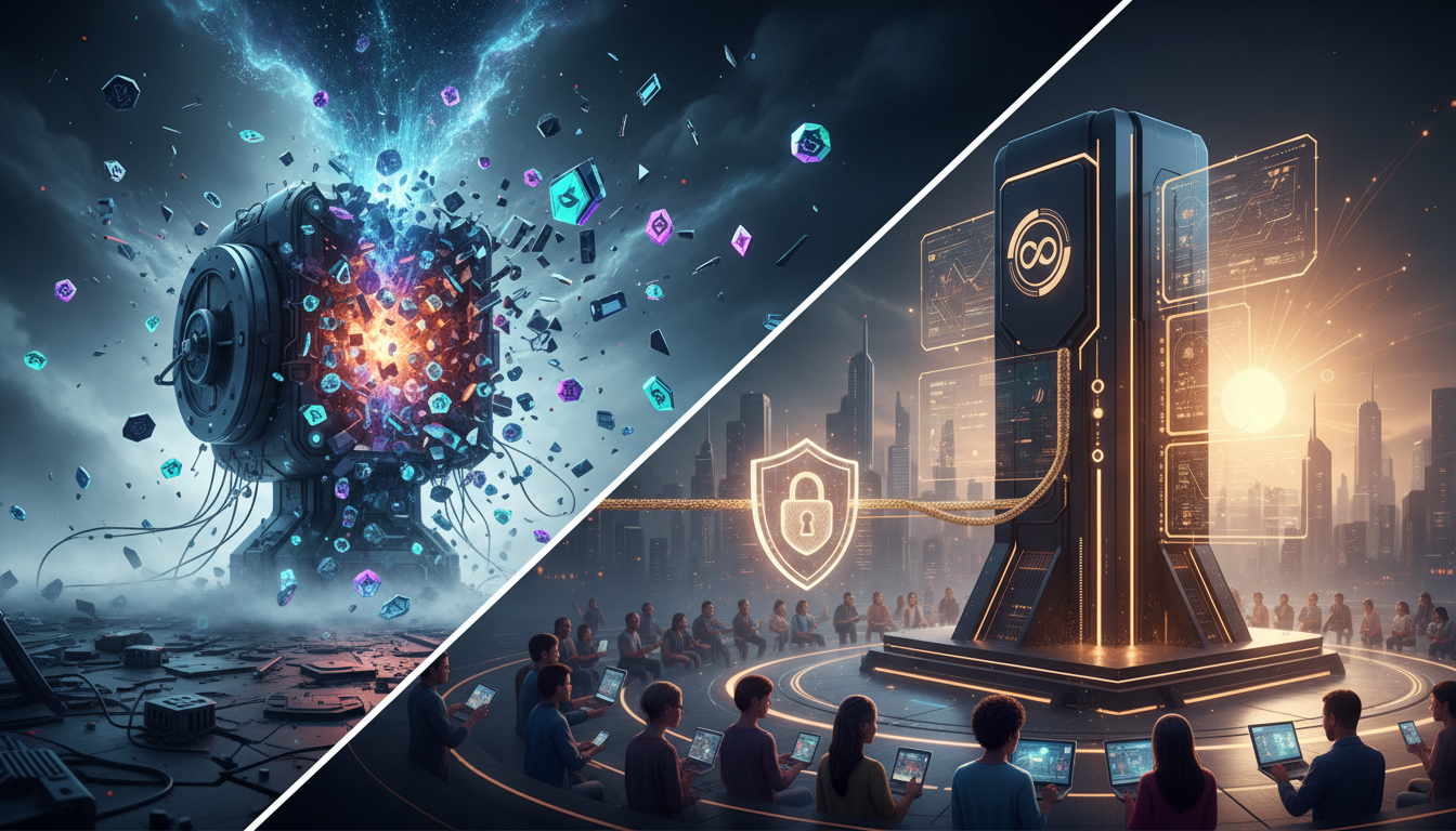 ภาพแนวคิด Airdrops คริปโต ที่แตกสลาย และการกลับมาของการขายโทเค็นพร้อมชุมชนที่ยั่งยืน