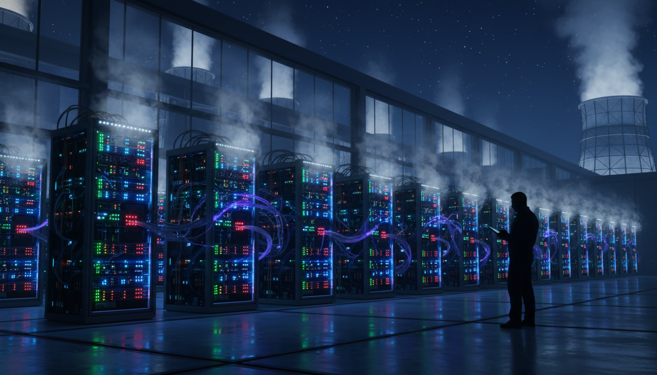 ภาพฟาร์มขุด Bitcoin แสดงเครื่องขุด ASIC และการใช้พลังงานสูง สะท้อนถึงความท้าทายของนักขุด Bitcoin ที่เสี่ยงขาดทุน