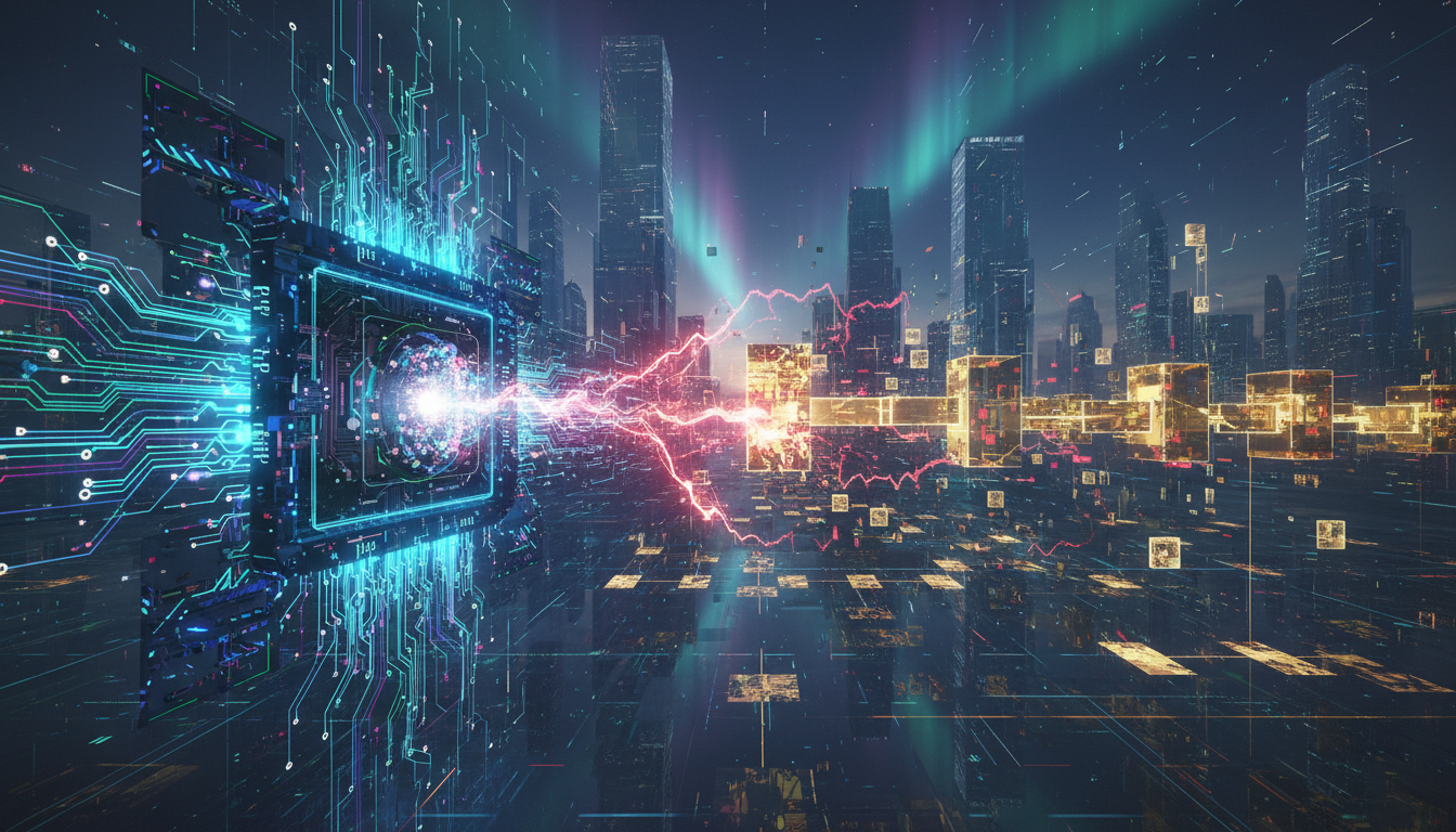 ภาพแนวคิดภัยควอนตัมที่คุกคาม Ethereum และความปลอดภัยของคริปโต