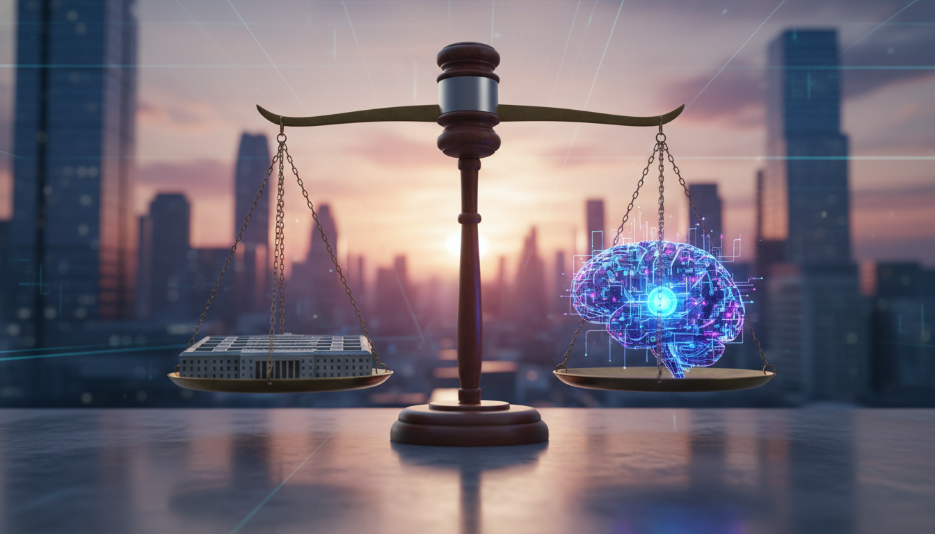 ศาลสหรัฐฯ บล็อกแบน Anthropic: รูปภาพแสดงความสมดุลระหว่างเทคโนโลยี AI และกฎหมาย