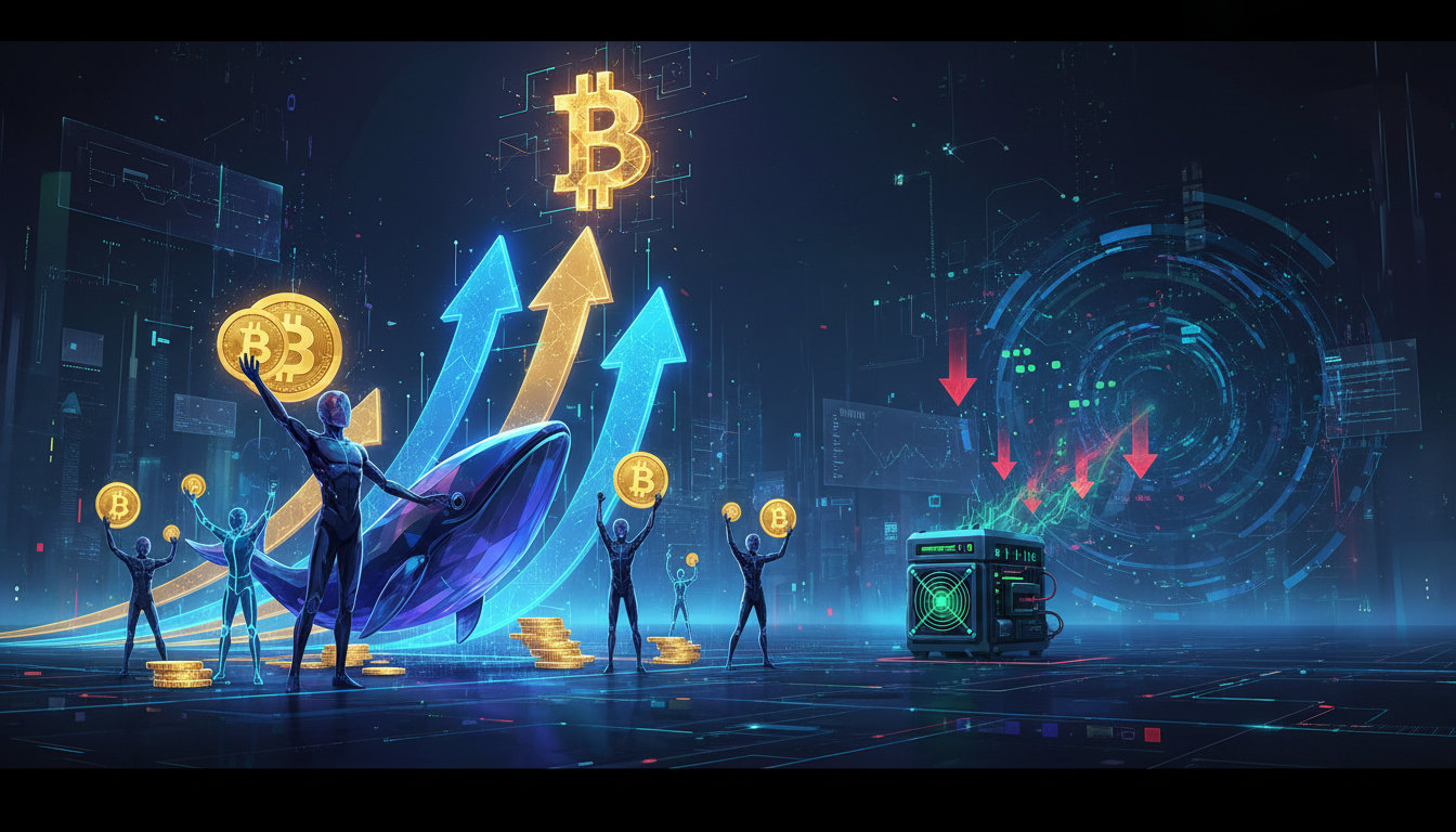 ภาพประกอบการสะสม Bitcoin ที่พุ่งสูงขึ้น 67,000 BTC โดยนักลงทุน ขณะที่นักขุด Bitcoin ลดการเทขายลงอย่างเห็นได้ชัด