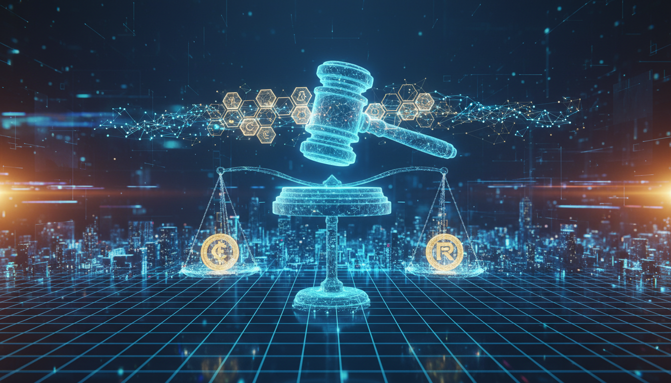 CFTC กำกับดูแลตลาดคริปโต: โลโก้ CFTC พร้อมสัญลักษณ์คริปโต