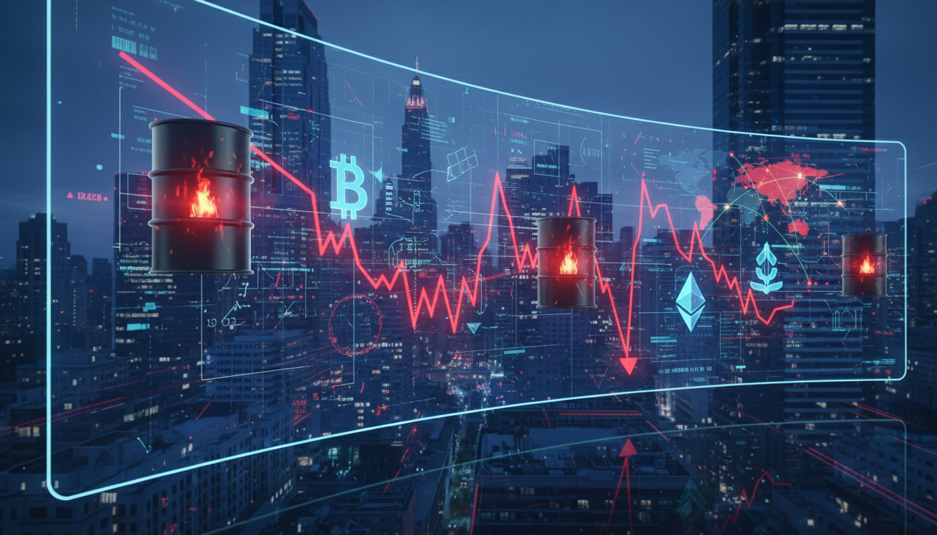 กราฟแสดงการขาดทุนในตลาดน้ำมันโทเค็นบนแพลตฟอร์ม Hyperliquid ที่มีการชำระบัญชีจำนวนมาก