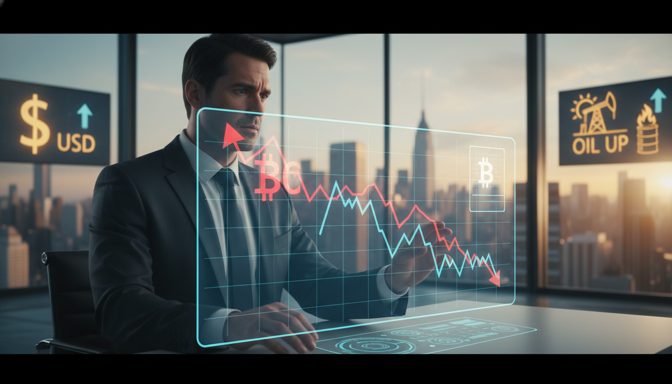 นักลงทุนกังวลกับราคา Bitcoin ที่ร่วงทะลุแนวรับ ท่ามกลางดอลลาร์แข็งค่าและน้ำมันพุ่ง