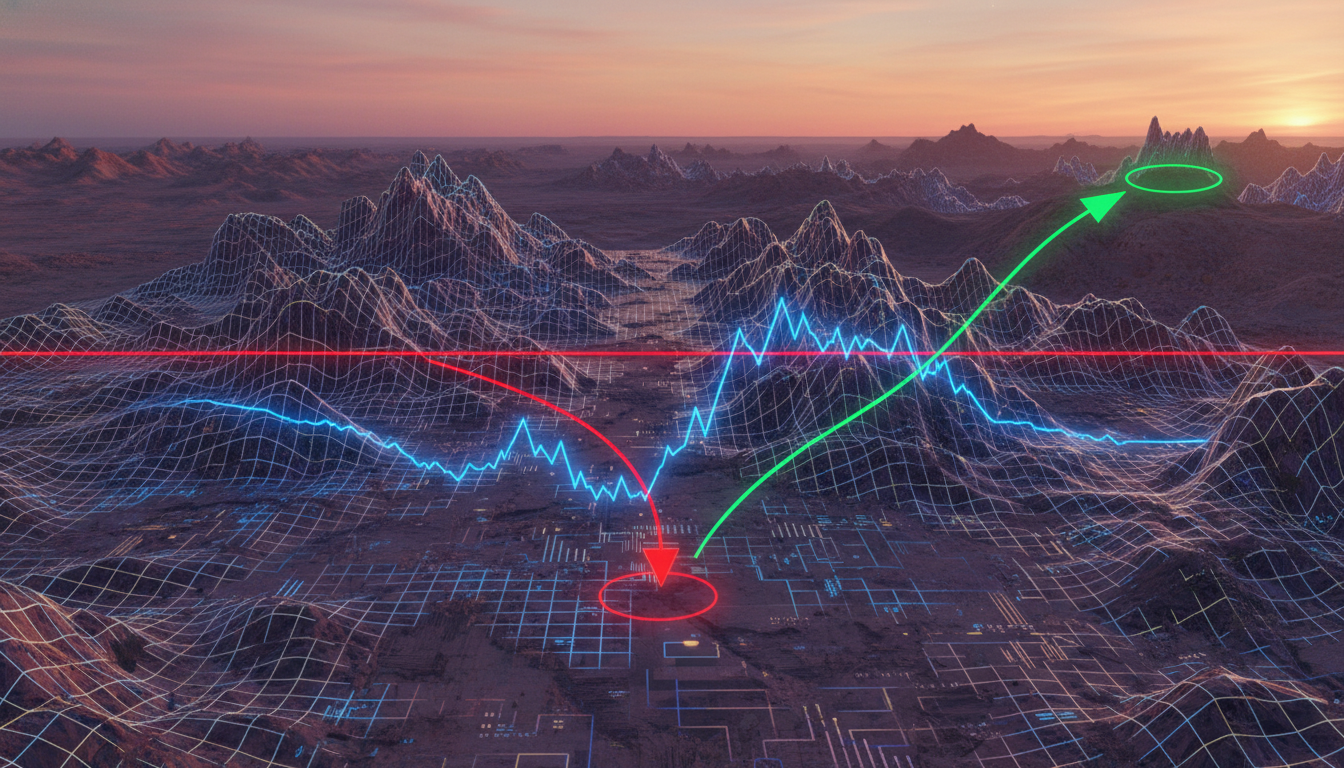 กราฟราคา Bitcoin แสดงแนวรับและแนวต้านสำคัญ พร้อมลูกศรชี้แนวโน้มขาลงและเป้าหมายขาขึ้น
