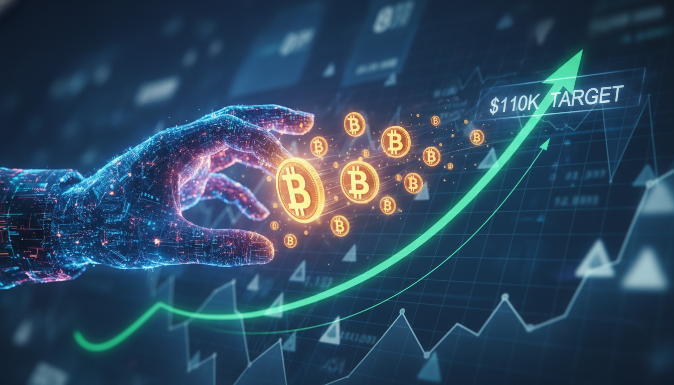 ภาพประกอบ: มือยักษ์ดูดซับเหรียญ Bitcoin จำนวนมาก สื่อถึง MicroStrategy ที่กำลังหนุน ราคา Bitcoin ให้พุ่งสูงขึ้น