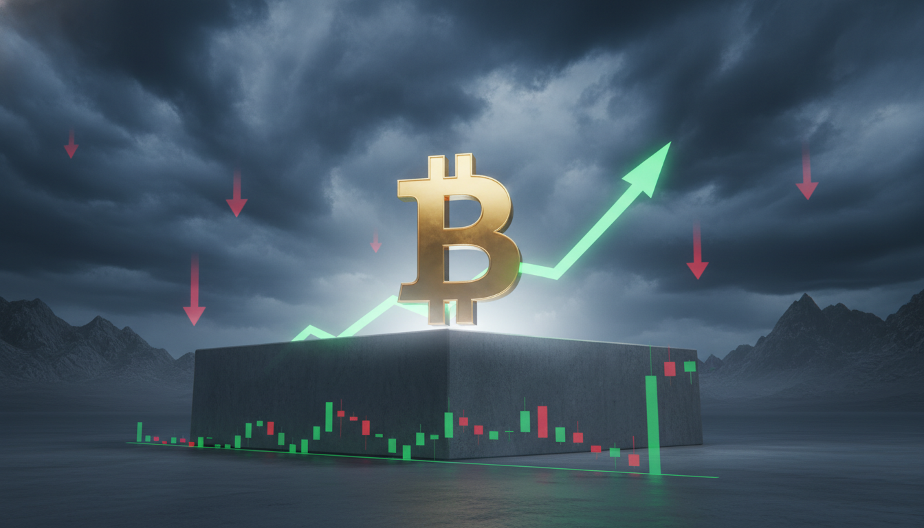 กราฟราคา Bitcoin ที่ทรงตัวเหนือ 67,000 ดอลลาร์ แสดงความแข็งแกร่งท่ามกลางตลาดขาลง