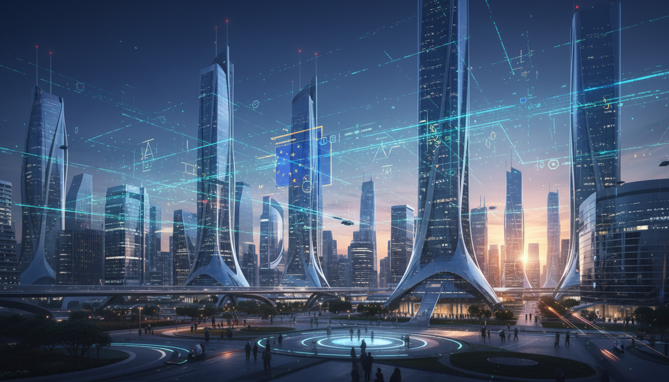 ภาพแนวคิด MiCA 2 กฎหมายคริปโต EU ในตลาดสินทรัพย์ดิจิทัลที่เติบโต