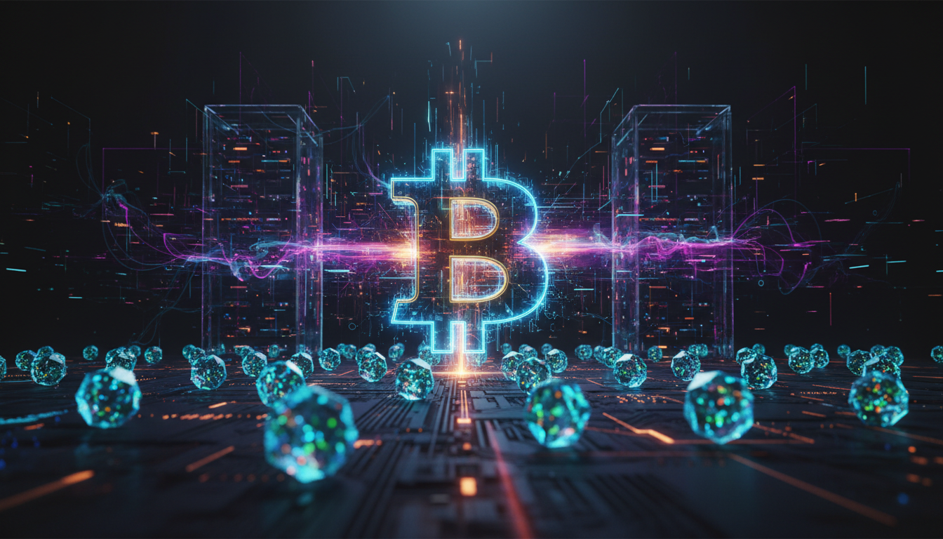 ภาพแนวคิดการทำงานของควอนตัมคอมพิวเตอร์ที่อาจส่งผลต่อความปลอดภัยของ Bitcoin