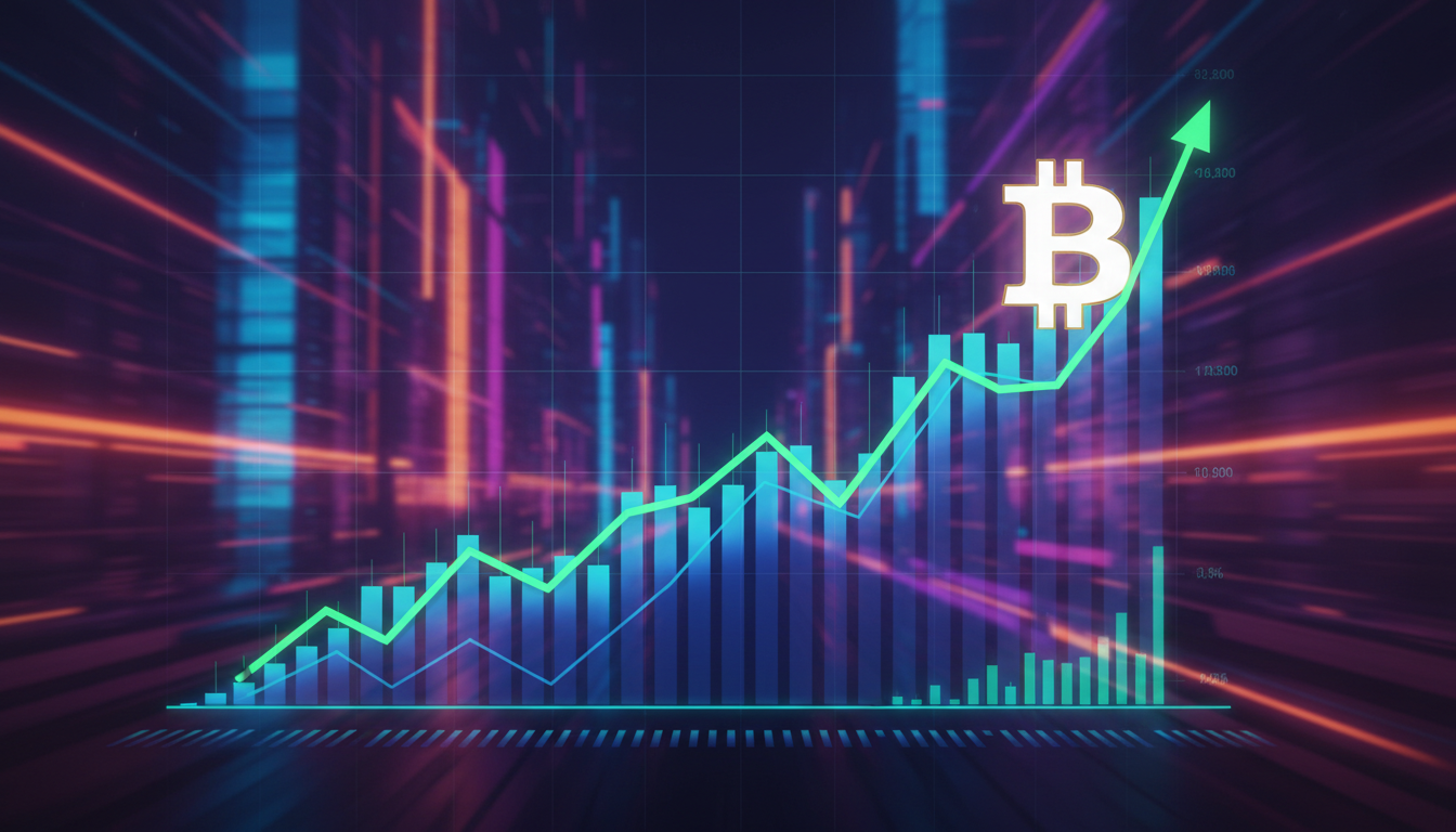 กราฟตลาดหุ้น Nasdaq และ S&P 500 พุ่งสูงพร้อม Bitcoin ทะลุ $75,000 สะท้อนภาวะตลาดกระทิง