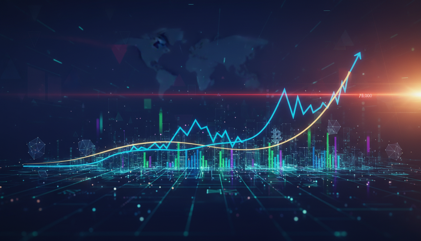 ภาพประกอบบทวิเคราะห์แนวโน้มราคา Bitcoin และแนวต้านสำคัญที่ 78,000 ดอลลาร์